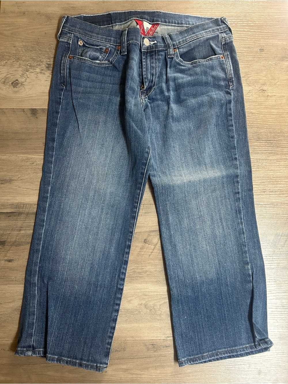 Lucky Brand Classic Rider Crop Jeans in Faded Blue